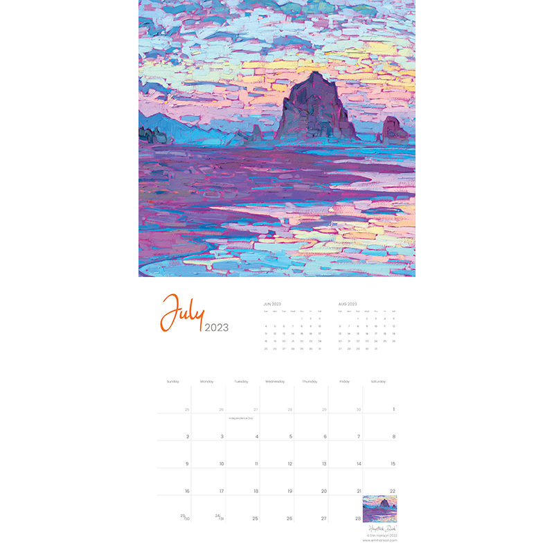 2023 Wall Calendar - Coastal Sunsets Image 2